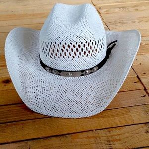 White 100% Handmade Cowboy Hat